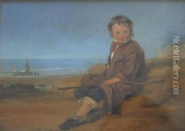 The Young Fisherman Oil Painting - William Collins