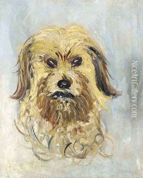 Tete de chien griffon, Follette Oil Painting - Claude Oscar Monet