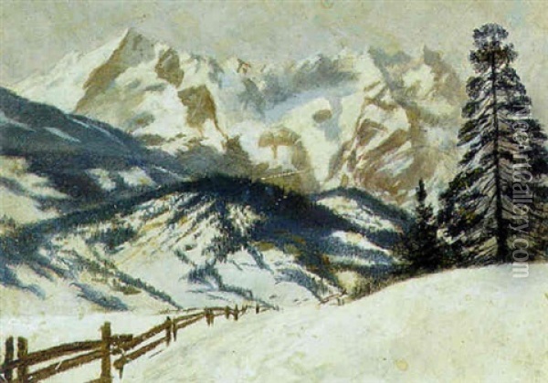 Winter Im Gebirge Oil Painting - Hermine Von Janda