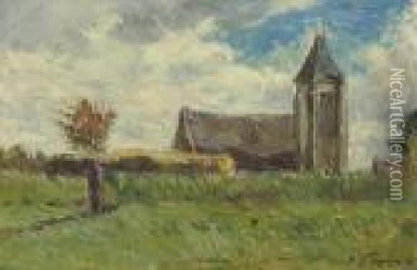 Une Eglise De Campagne Oil Painting - Paul Gauguin
