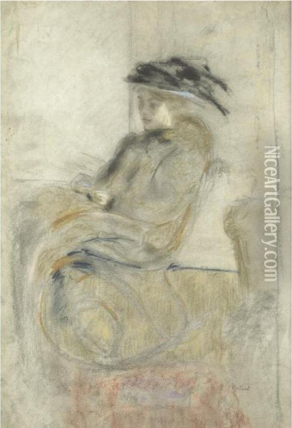 Jeune Femme Au Rocking-chair Oil Painting - Jean-Edouard Vuillard