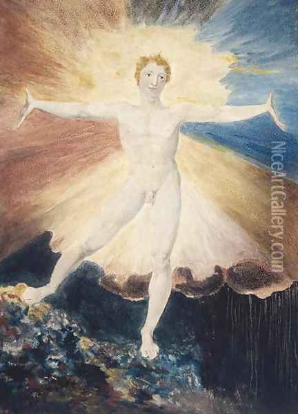 Albion Rose Oil Painting - William Blake