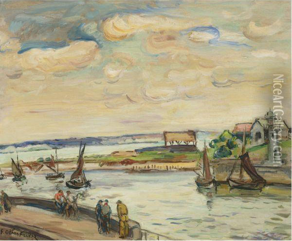 Scene Portuaire: Honfleur Oil Painting - Emile-Othon Friesz