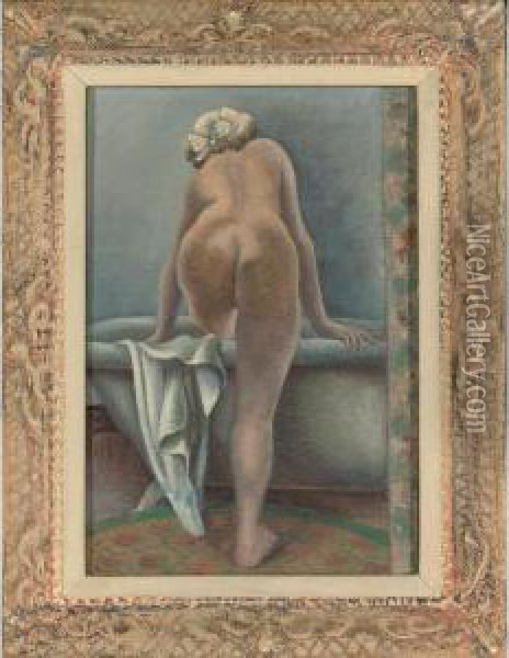 The Bather Oil Painting - Emil Ganso
