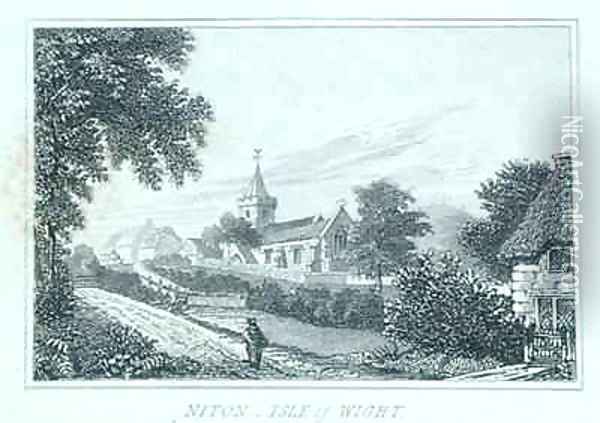 Niton Church Isle of Wight from Michael Faradays scrapbook Oil Painting - Michael Faraday