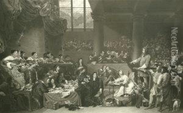 The Trial Of William Lord Russell Oil Painting - John Mallard Bromley