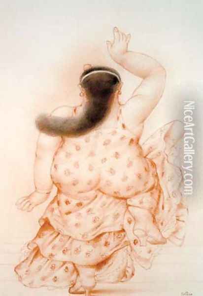 Bailarina Oil Painting - Fernando Botero