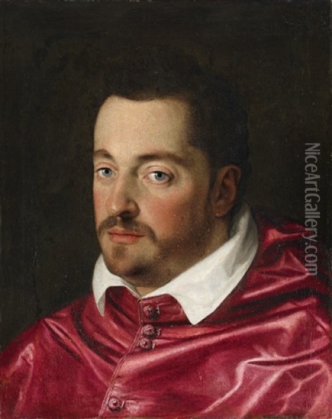 Portrait Of Ferdinando De Medici As Cardinal Oil Painting - Scipione Pulzone