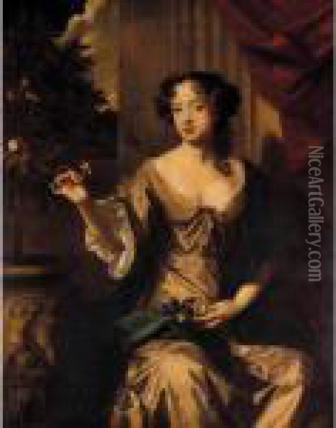 Portrait Of Lady Elizabeth Jones, Later Countess Of Kildare (1665-1758) Oil Painting - Sir Peter Lely