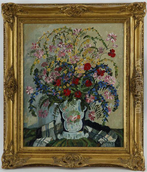 Bouquet De Fleurs Oil Painting - Henri Claudius Forestier