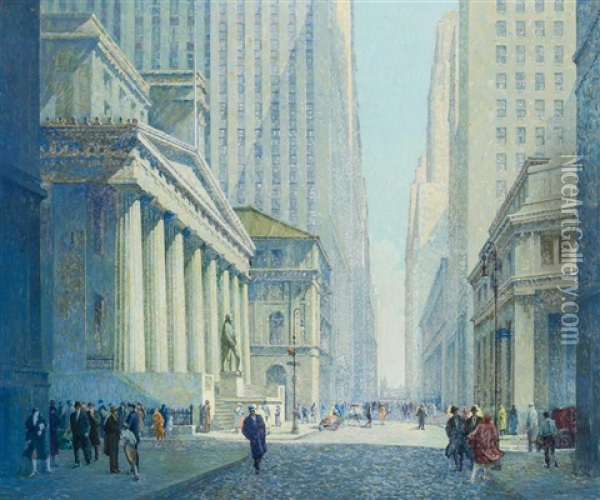 Wall Street Oil Painting - Lee Lash