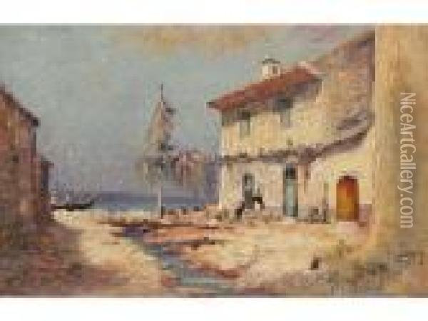 Maison Au Bord De Mer Oil Painting - Henri Malfroy