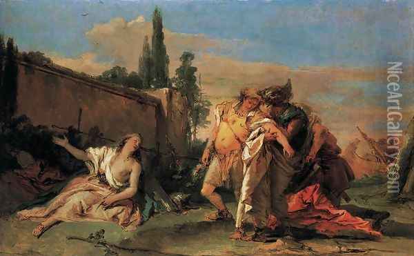 Rinaldo's Departure from Armida Oil Painting - Giovanni Battista Tiepolo