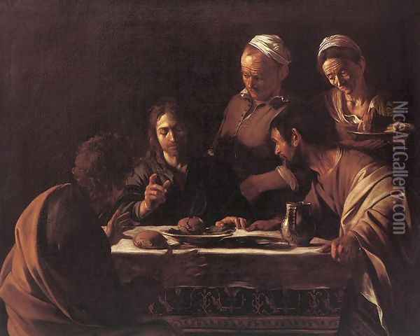 Supper at Emmaus 2 Oil Painting - Caravaggio