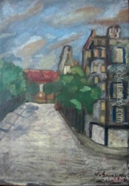 La Rue Oil Painting - Nathan Grunsweigh