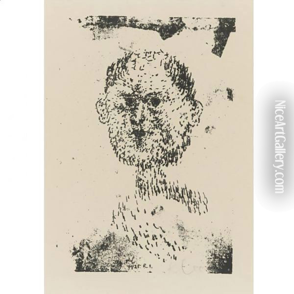 Kopf (Bartiger Mann) Oil Painting - Paul Klee