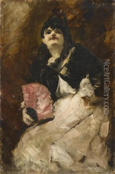 Spanische Tanzerin Oil Painting - Josef Engelhart