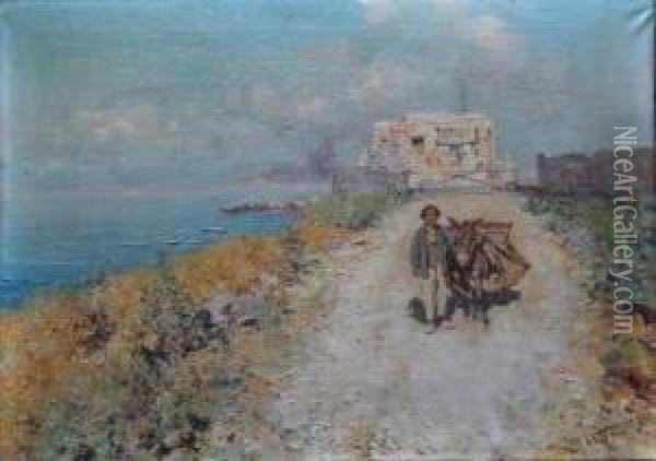 Il Ritorno Dal Mercato Oil Painting - Giuseppe Giardiello