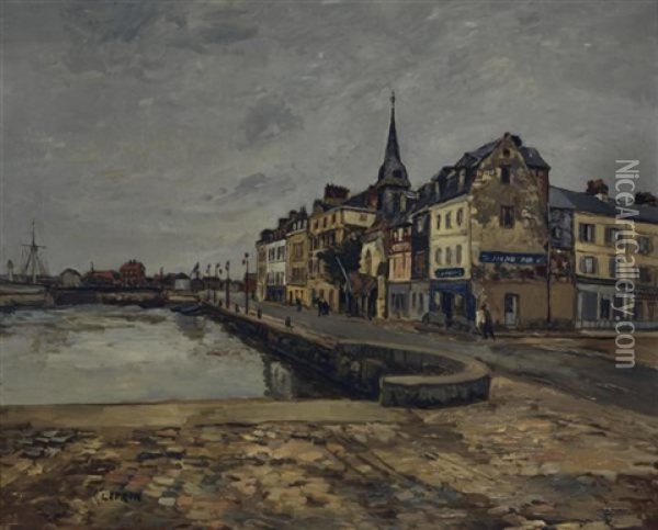 Port De Honfleur Oil Painting - Marcel Francois Leprin