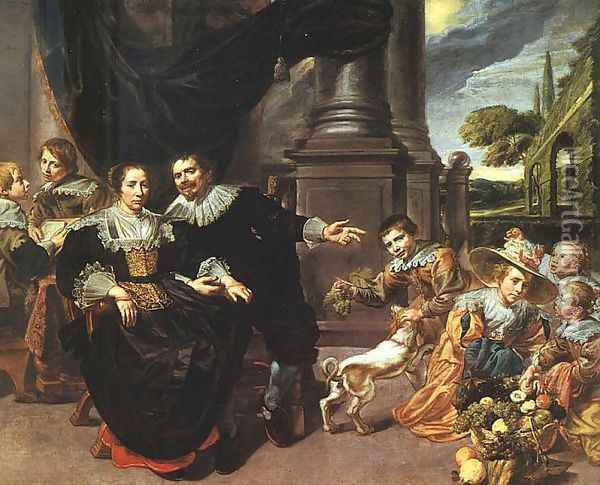 Family Portrait 1630 Oil Painting - Flemish Unknown Masters