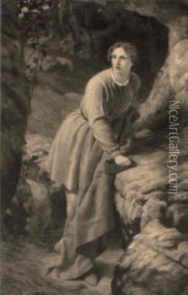 Imogen At The Cave Oil Painting - Frederick Richard Pickersgill