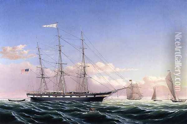 Whaleship 'Jireh Swift' of New Bedford Oil Painting - William Bradford