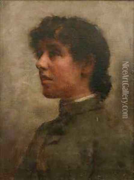 Portrait of Elizabeth Forbes the Artists Wife Oil Painting - Elizabeth Stanhope Forbes