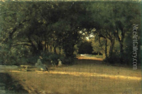 Nel Parco Oil Painting - Federico Rossano