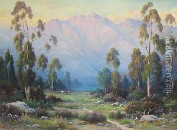 California Paradise, Southern California Oil Painting - Alexis Matthew Podchernikoff