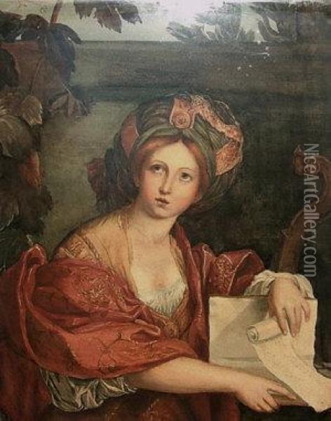 Sibilla Cumana Oil Painting - Domenico Zampieri (Domenichino)