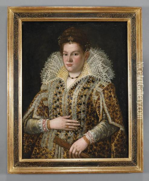 Ritratto Di Principessa Della Famiglia Medici Oil Painting - Tiberio di Tito
