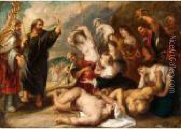 The Brazen Serpent Oil Painting - Peter Paul Rubens