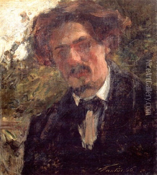 Portrait D'alphonse Legros Oil Painting - Henri Fantin-Latour
