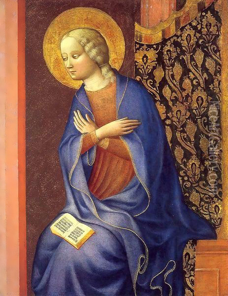 Virgin Annunciate Oil Painting - Tommaso Masolino (da Panicale)