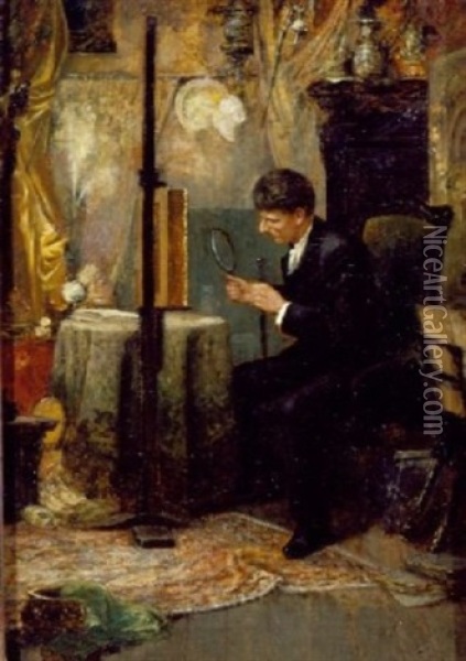 The Connoisseur Oil Painting - Charles Frederick Ulrich