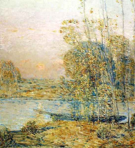 Late Afternoon (also known as Sunset) Oil Painting - Frederick Childe Hassam