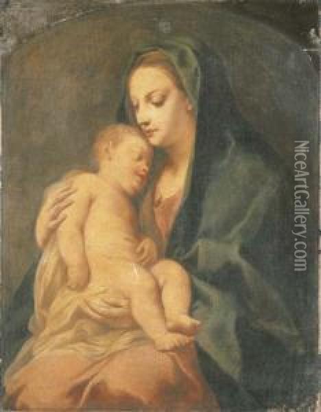 The Madonna And Child Oil Painting - Jacopo (Giacomo) Amigoni