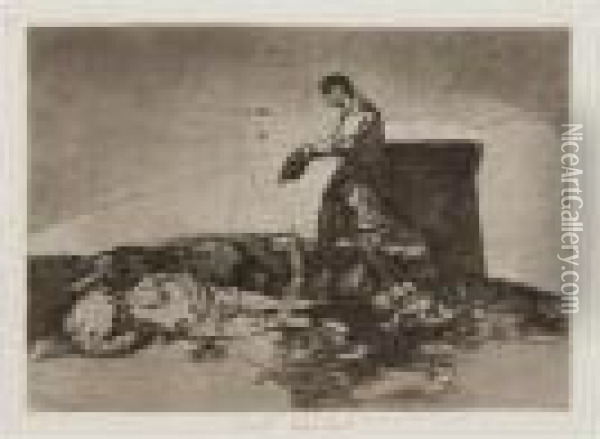 Cruel Lastima (from Los Desastres De La Guerra) Oil Painting - Francisco De Goya y Lucientes