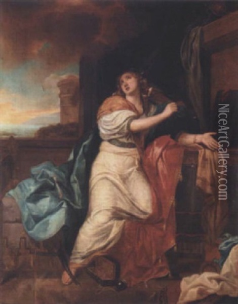 The Penitent Magdalene Oil Painting - Charles Le Brun