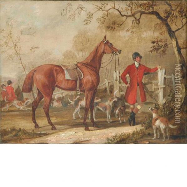 Huntsman With His Pack Oil Painting - Henry Thomas Alken