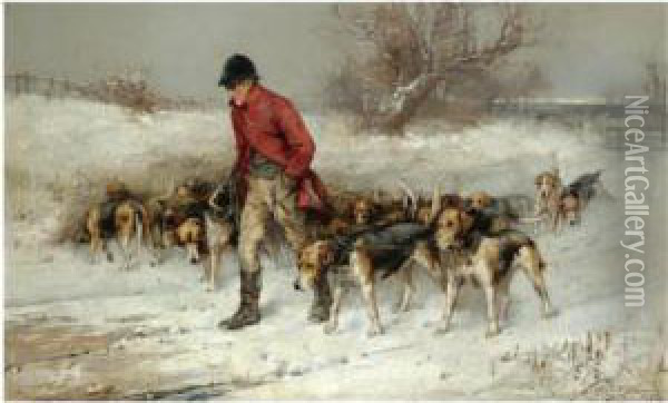 Exercising The Hounds Oil Painting - Philip Eustace Stretton