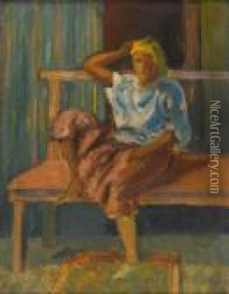 Rest Oil Painting - Adolphe Feder