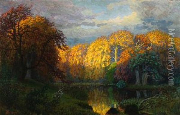 Autumn Forest Oil Painting - Niels Kristian Skovgaard