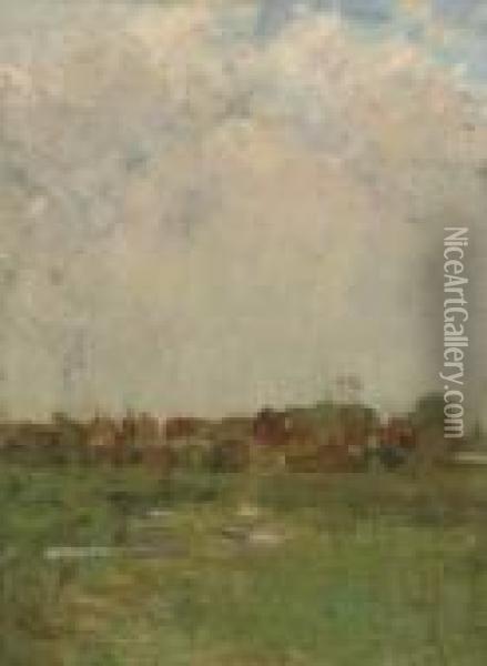 Landscape (marshland) Oil Painting - Frederick Childe Hassam