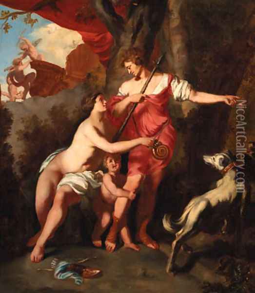 Venus and Adonis Oil Painting - Gerard de Lairesse