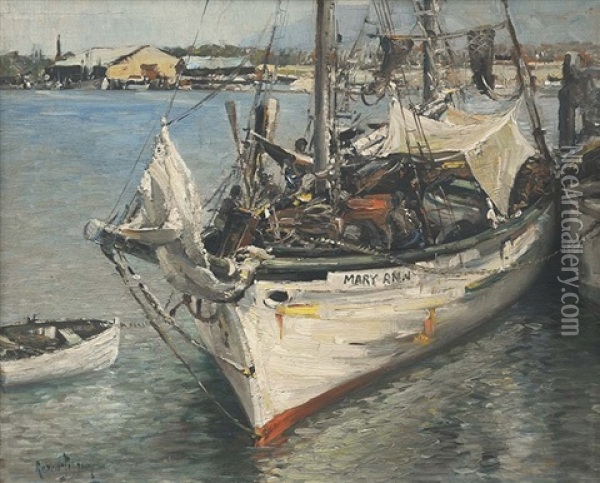 The Old Schooner (mary-ann) Oil Painting - Robert Johnson