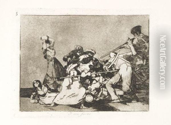Los Desastres De La Guerra. Oil Painting - Francisco De Goya y Lucientes