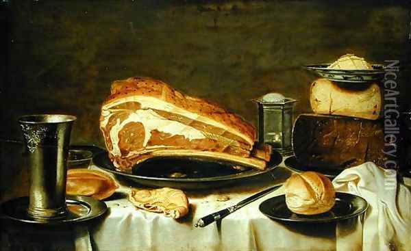 Breakfast Still Life Oil Painting - Floris Gerritsz. van Schooten
