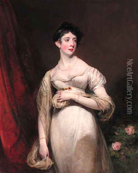 Portrait of Emily Lamb, Countess Cowper (1787-1869) Oil Painting - William Owen