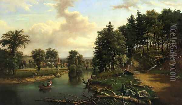 South of Sherburne on the Chenango Oil Painting - Levi Wells Prentice